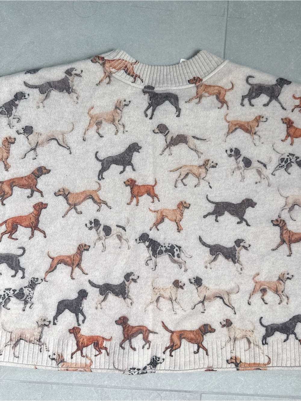 NWT By Anthropologie Goldie Crew-Neck 100% Cashmere Sweater Dog Lover - Picture 6 of 8